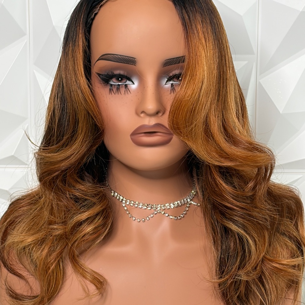 Custom Honey Blonde Glueless Human Wig